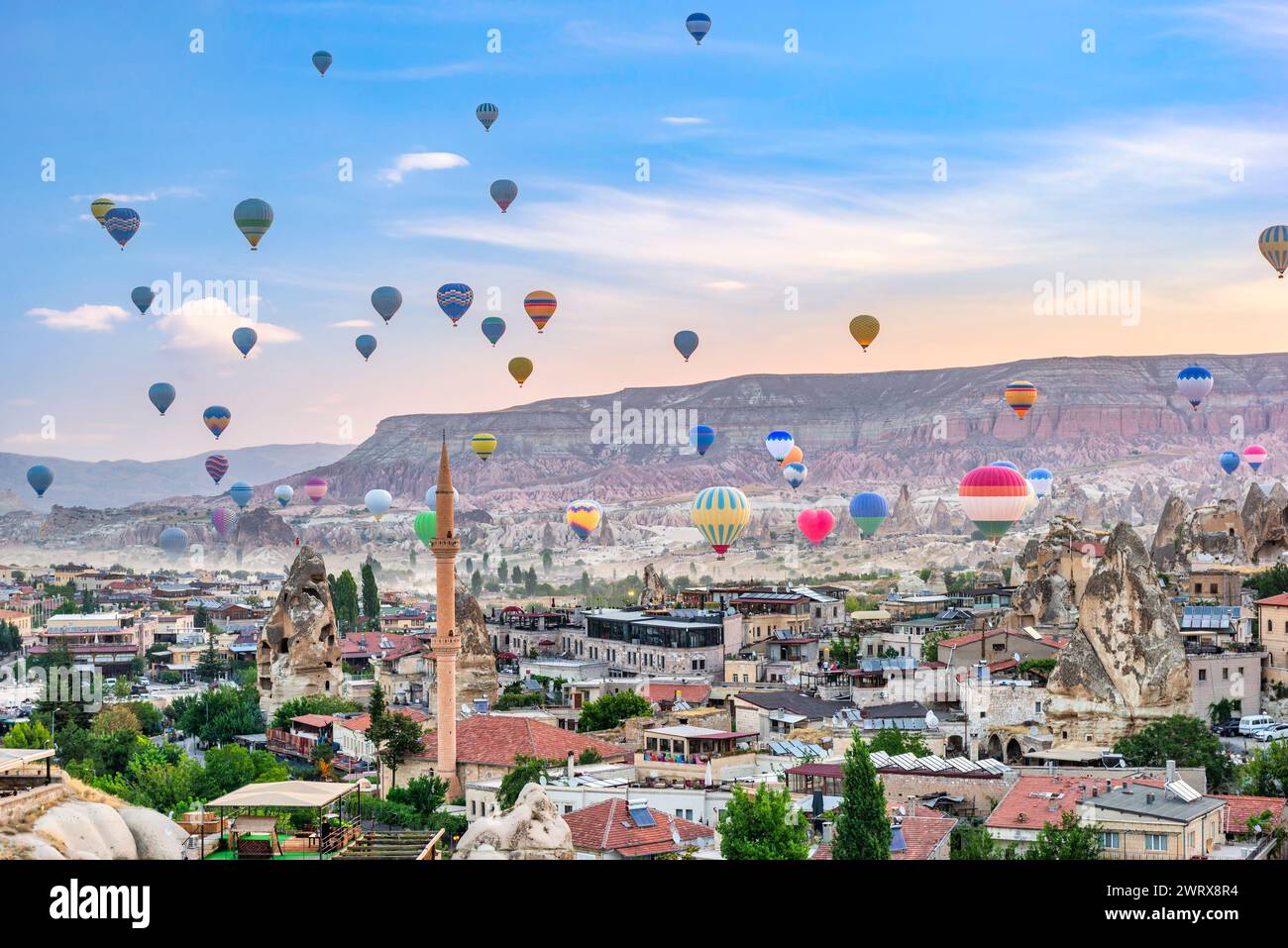 Festival der Heißluftballons in Goreme, Kappadokien Stockfoto