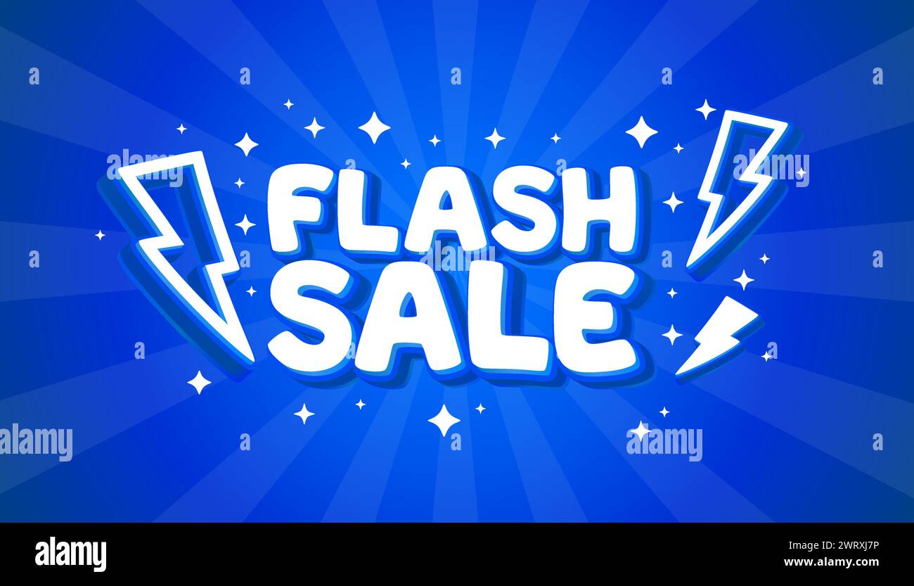 Flash Sale Event, großes Angebot, Plakatschild. Vektor Stock Vektor