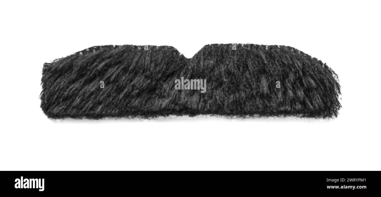 Ein lustiger, gefälschter Schnurrbart isoliert auf weiß, von oben Stockfoto