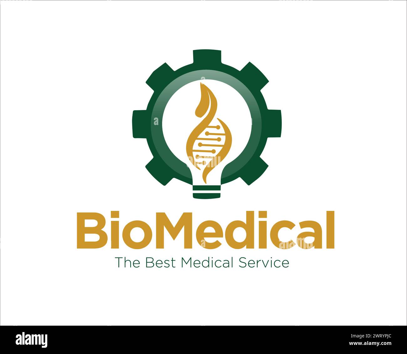 Kreative Bio-medizinische Logodesigns für Labor- und Gesundheitsforschung Stock Vektor