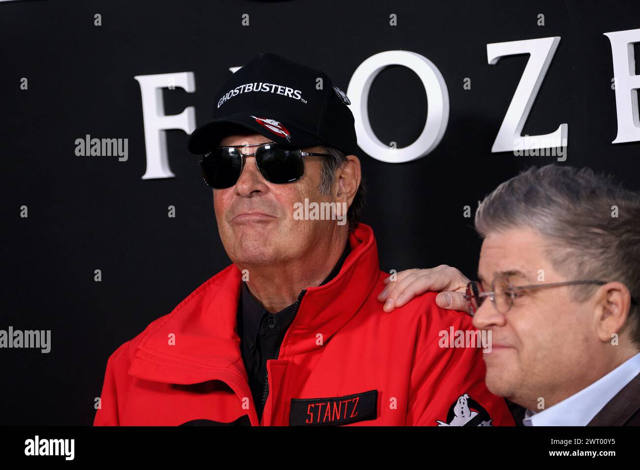 New York City, Usa. März 2024. Dan Aykroyd und Patton Oswalt nehmen am 14. März 2024 an der Premiere von Ghostbusters: Frozen Empire in New York City Teil. Foto: Charles Guerin/ABACAPRESS.COM Credit: Abaca Press/Alamy Live News Stockfoto