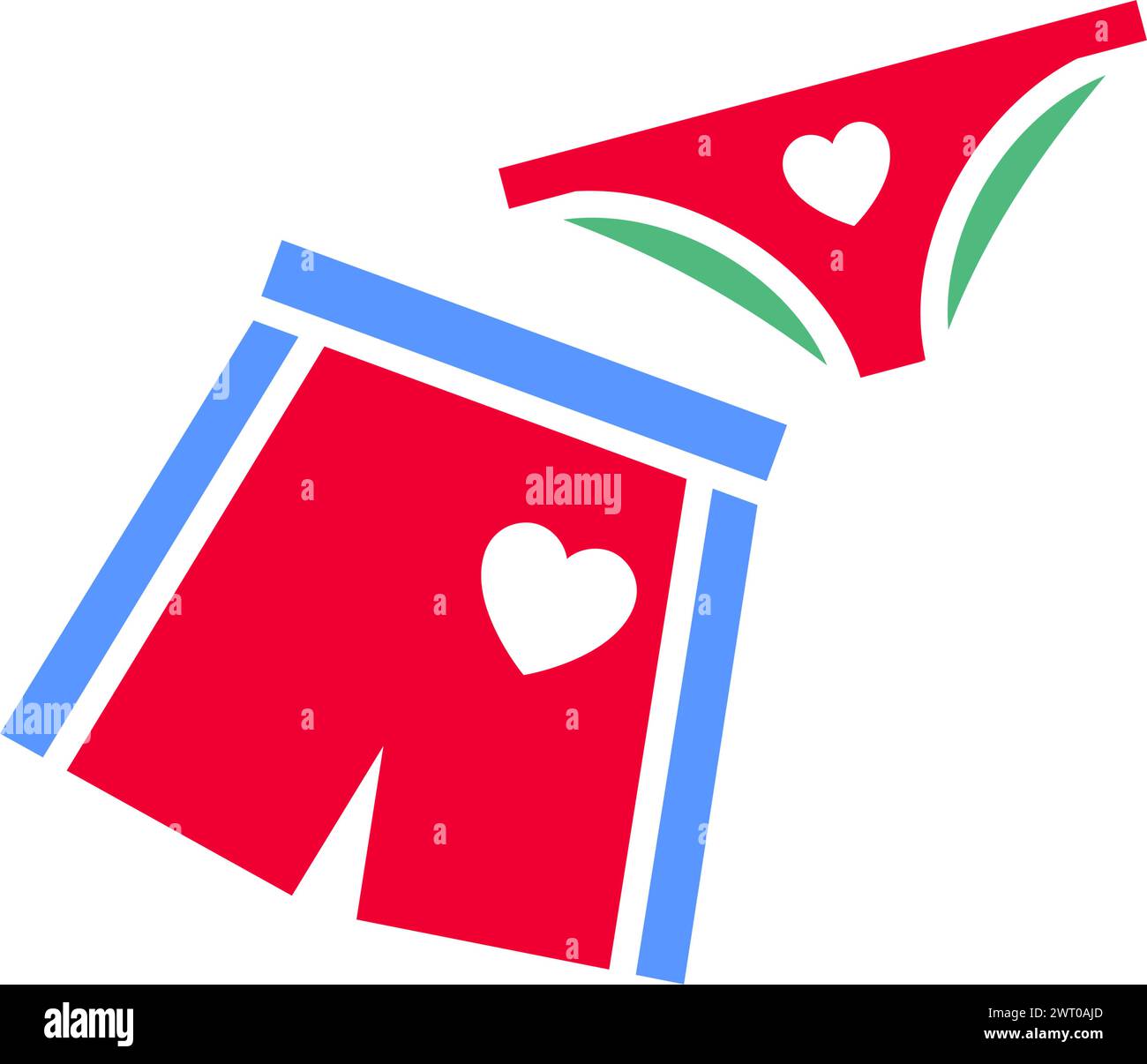 Valentinstag-Symbol, Feiertagskymbol Stock Vektor