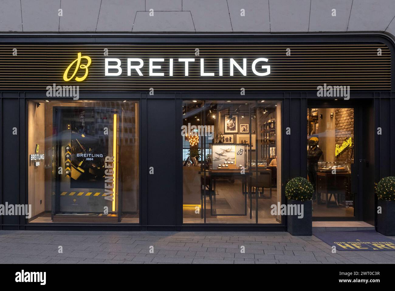 Breitling Laden in der Kölner Innenstadt *** Breitling Shop in der Kölner Innenstadt Nordrhein-Westfalen Deutschland, Deutschland GMS11277 Stockfoto