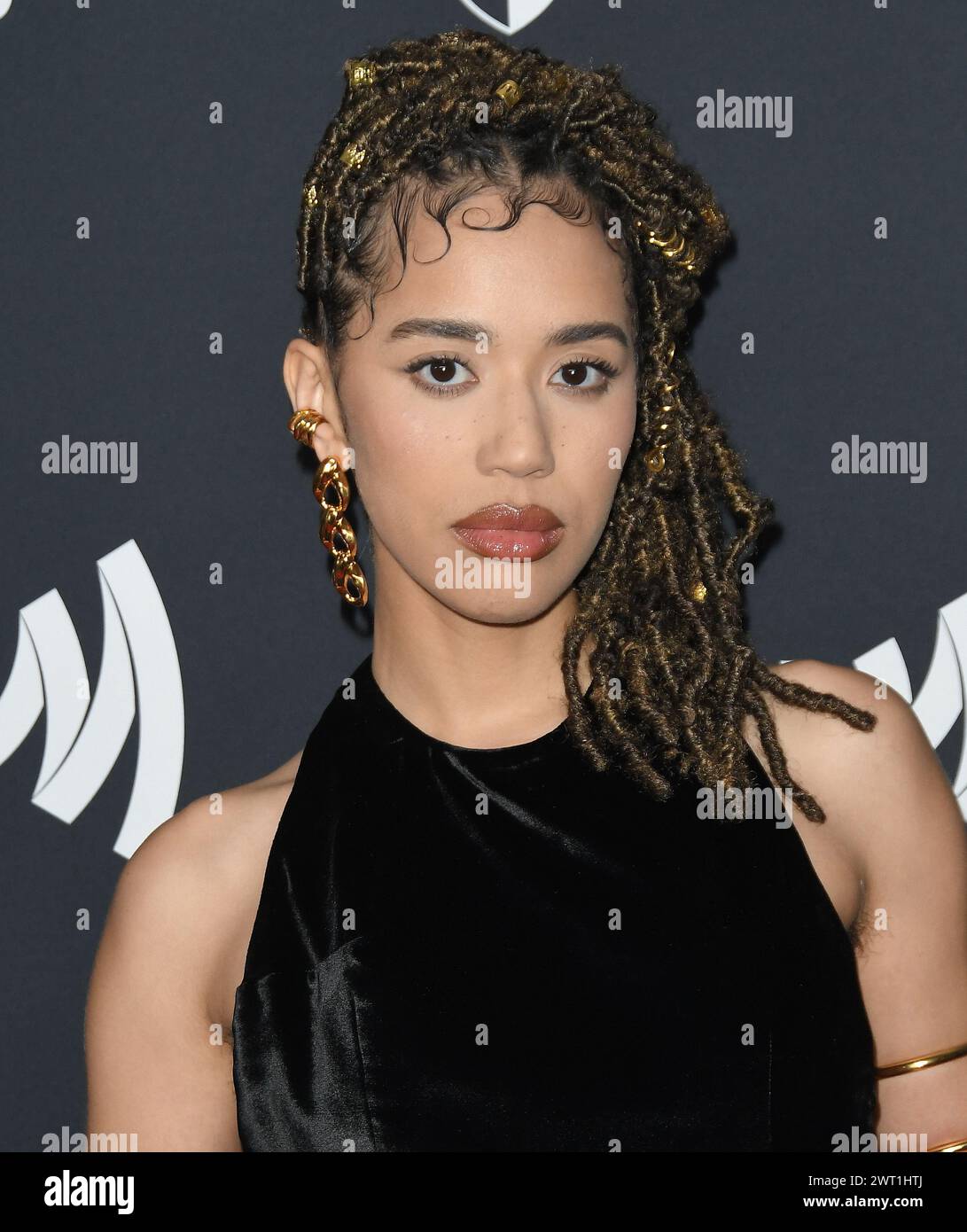 Jasmin Savoy Brown kommt bei den 35. Jährlichen GLAAD Media Awards an, die am Donnerstag, den 14. März 2024, im Beverly Hilton Hotel in Beverly Hills, CA, stattfinden. (Foto: Sthanlee B. Mirador/SIPA USA) Stockfoto