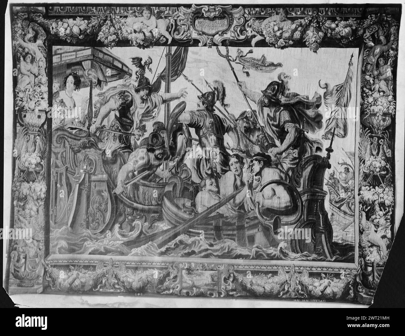 Die Schlacht von Actium und die Flucht von Antonius. Egmont, Justus van ...