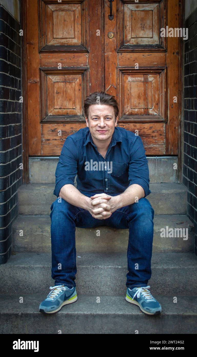 Porträt von Jamie Oliver Stockfoto