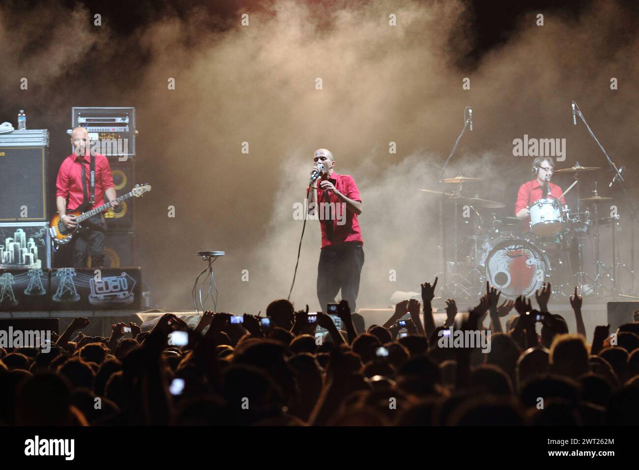 Subsonica Popgruppe Subsonica während eines Konzerts in Bagnoli Arenile Stockfoto