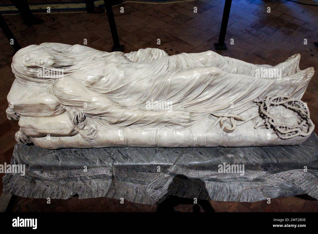 Die Skulptur des verhüllten Christus, von dem Bildhauer Giuseppe Sanmartino, in der Kapelle von Sansevero Stockfoto