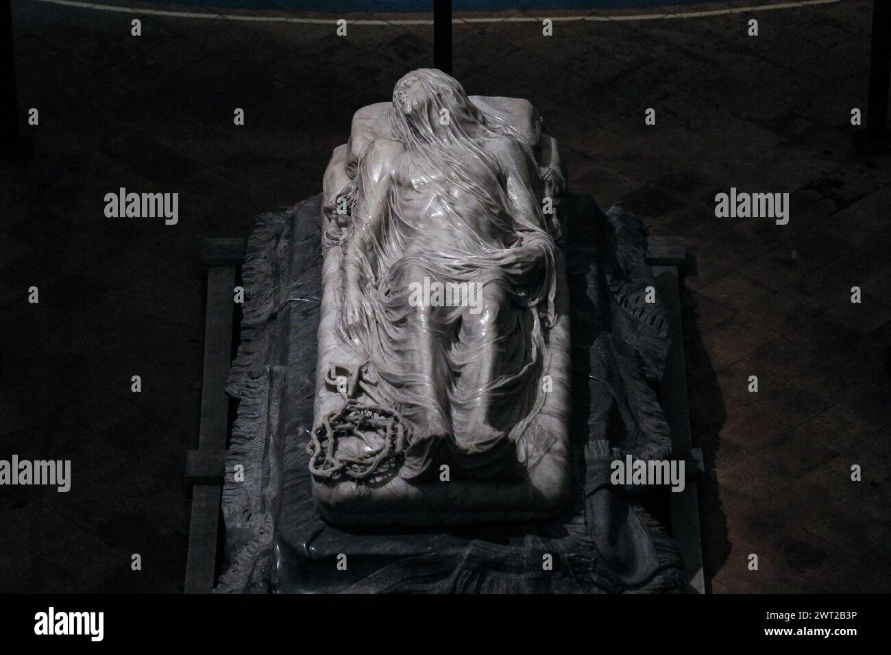 Die Skulptur des verhüllten Christus, von dem Bildhauer Giuseppe Sanmartino, in der Kapelle von Sansevero Stockfoto