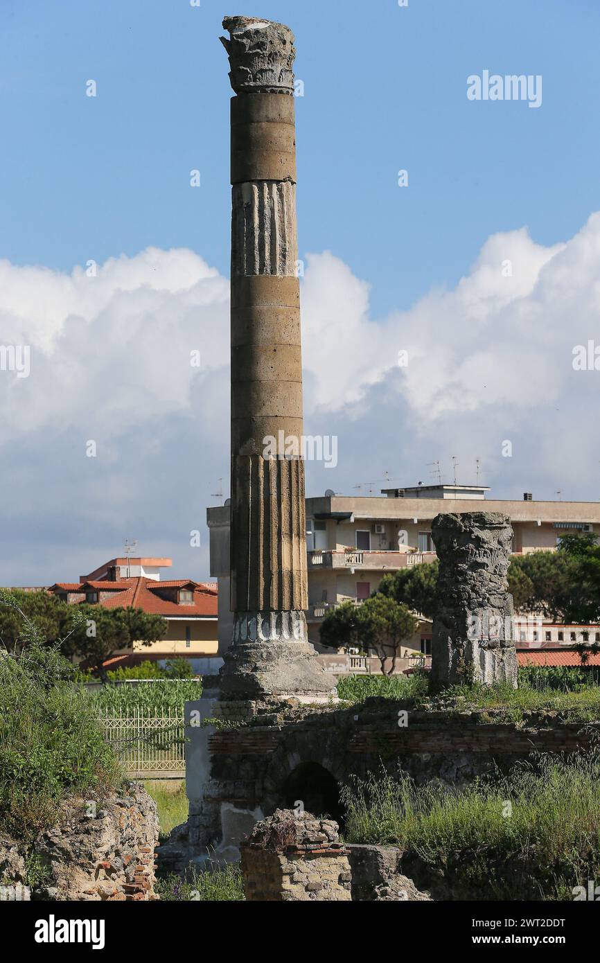 Die Ruinen des letzten Hauses von Scipio dem Afrikaner, und wahrscheinlich das Grab, die sich in der Gegend von Literum befinden, im Gebiet von Giugliano in Cam Stockfoto