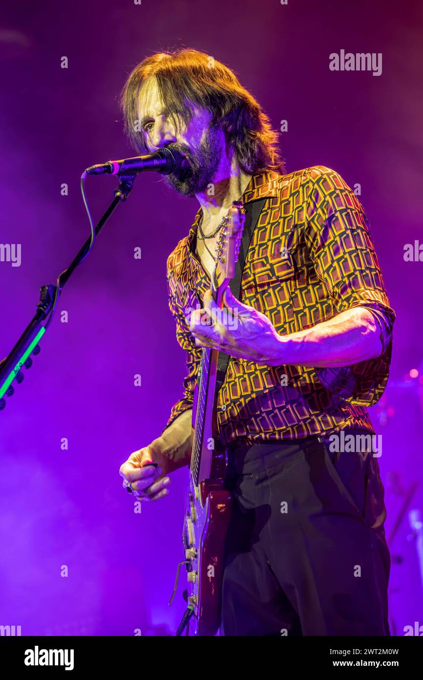 Mailand, Italien. März 2024. Die italienische Rockband MARLENE KUNTZ tritt live auf der Bühne in Alcatraz während der Catartica 2024 Tour auf. Vermerk: Rodolfo Sassano/Alamy Live News Stockfoto