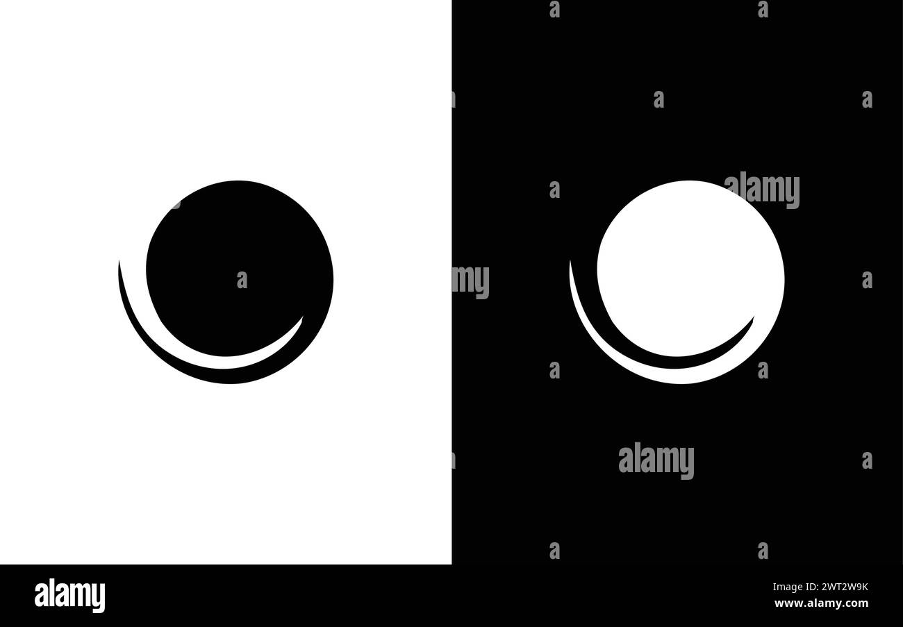 Minimalistisches Vektorlogo mit Buchstaben oder Drehung. Modernes Spiral-Vektor-Logo. Abstrakte Spirale. Stock Vektor