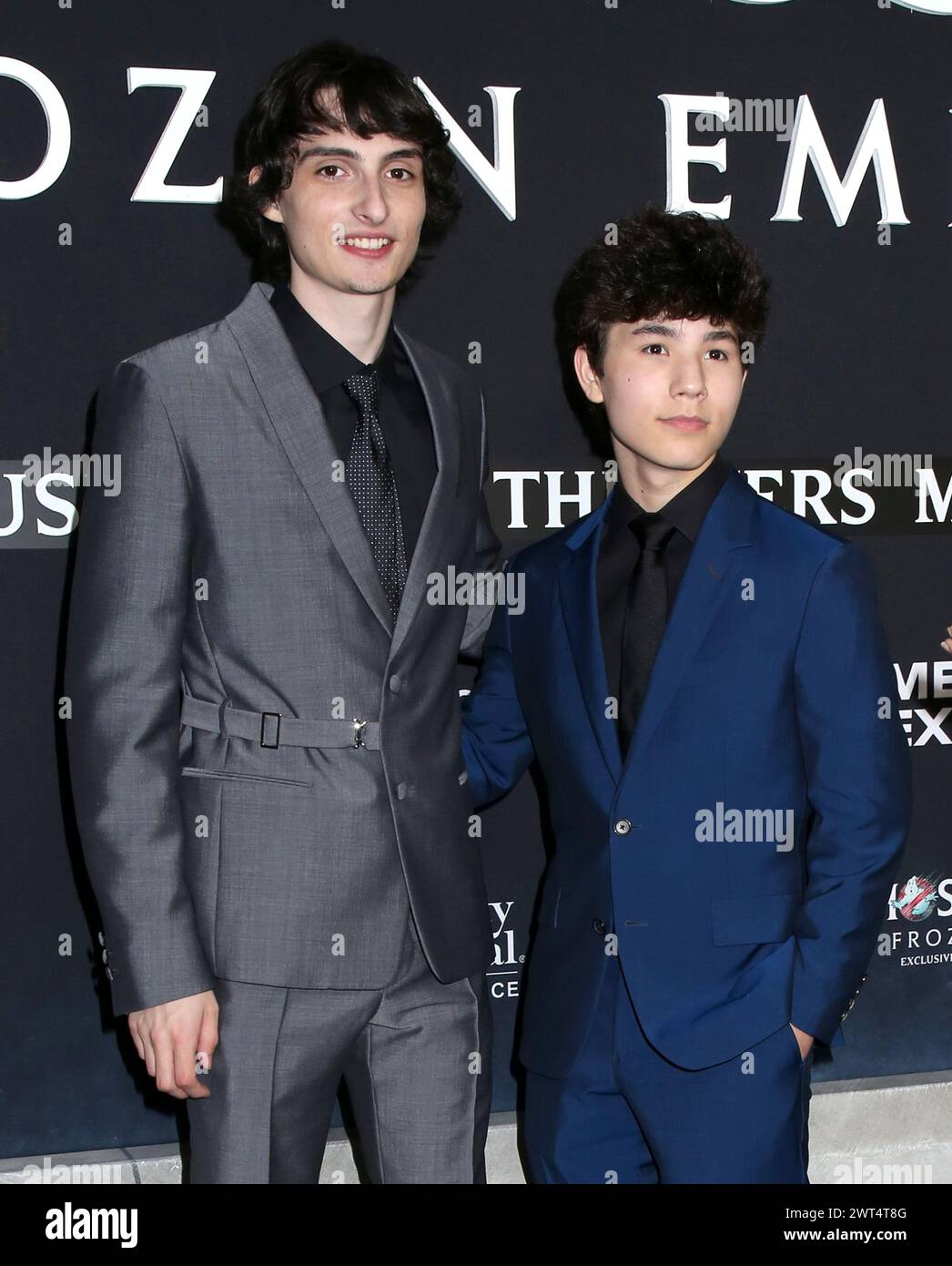 New York City, USA. März 2024. Finn Wolfhard und Logan Kim nahmen an der New Yorker Premiere „Ghostbusters: Frozen Empire“ Teil, die am 14. März 2024 am AMC Lincoln Square in New York City stattfand © Steven Bergman/AFF-USA.COM Credit: AFF/Alamy Live News Stockfoto