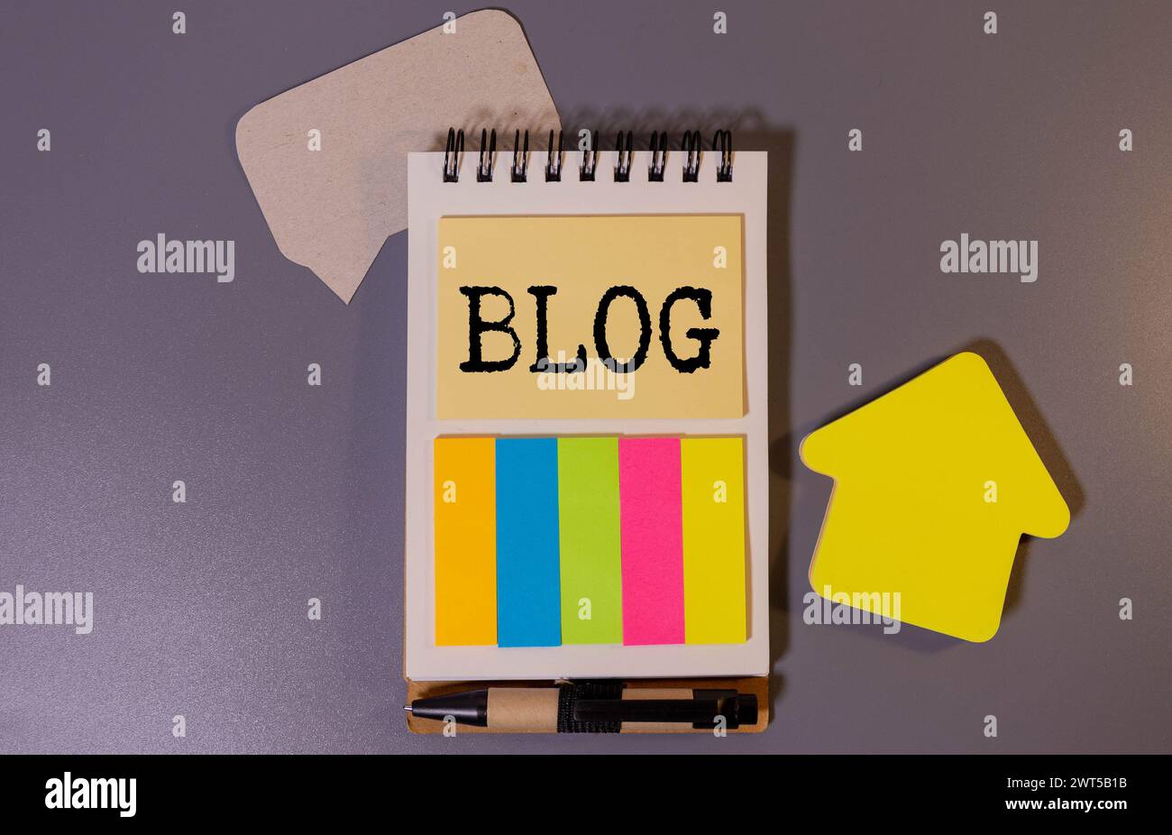 Blog Notizen über Blog, Konzept, Konzept Stockfoto