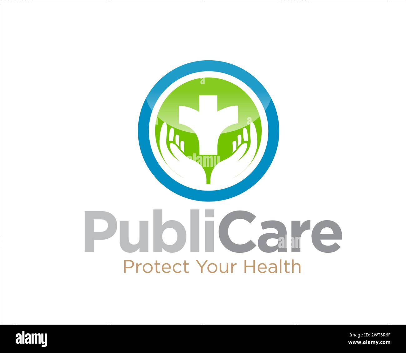 Logodesigns für die öffentliche Pflege für das Logo für den medizinischen Schutz Stock Vektor