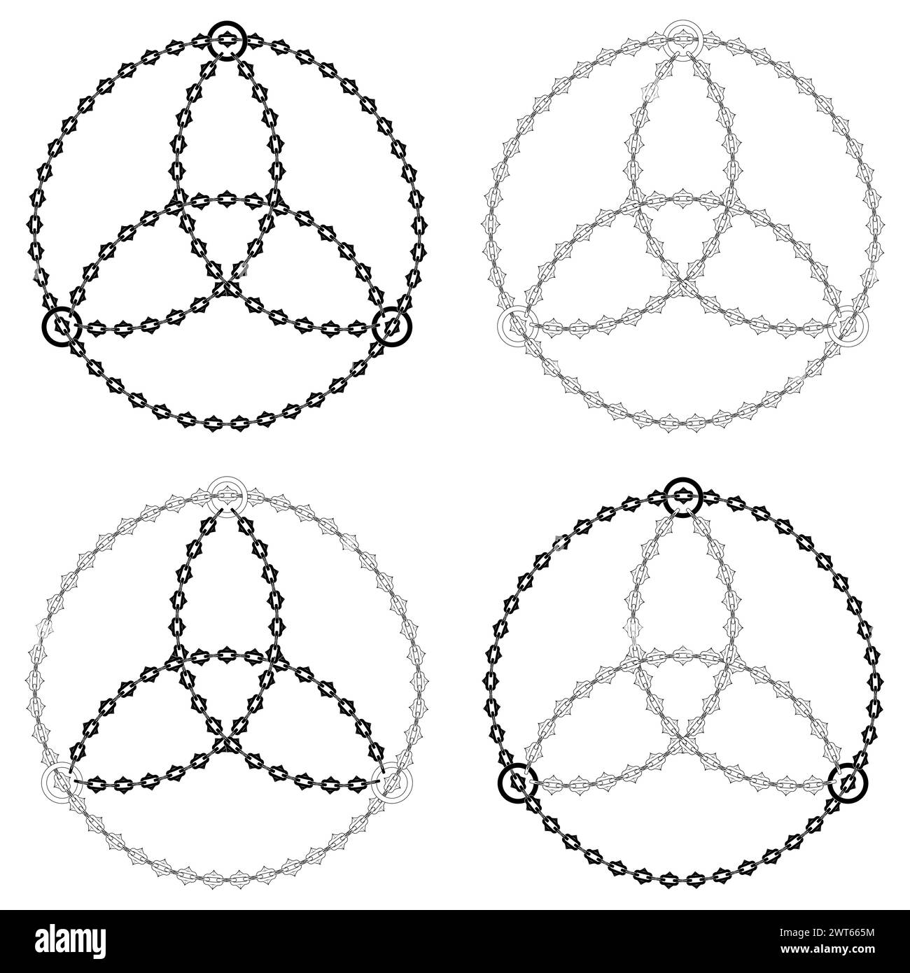 Triqueta-Symbol mit Ketten Stock Vektor