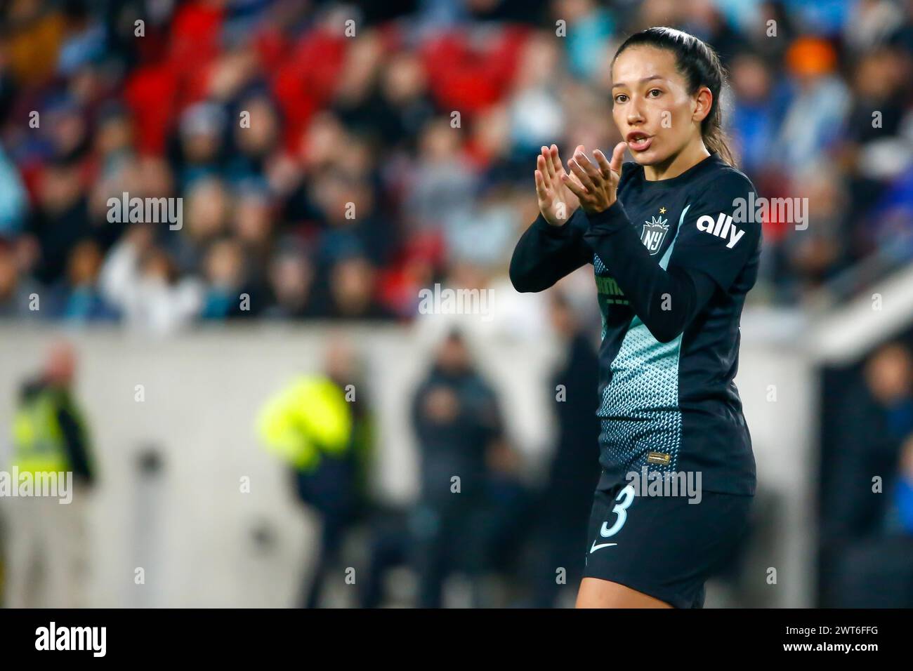 Harrison, Usa. März 2024. Bruninha vom Gotham FC während eines Spiels gegen den San Diego Wave 2024 NWSL Challenge Cup in der Red Bull Arena am 15. März 2024 in Harrison, New Jersey. Der San Diego Wave FC besiegte den NY/NJ Gotham FC 1-0 und gewann den NWSL Challenge Cup. Quelle: Brazil Photo Press/Alamy Live News Stockfoto