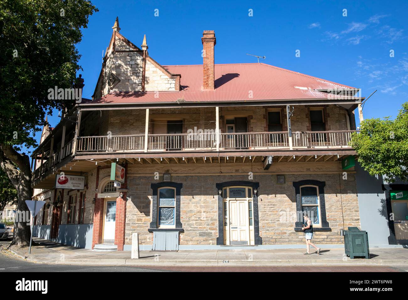 Angaston Hotel, der älteste Pub im Barossa Valley, wird derzeit renoviert, South Australia, 2024 Stockfoto