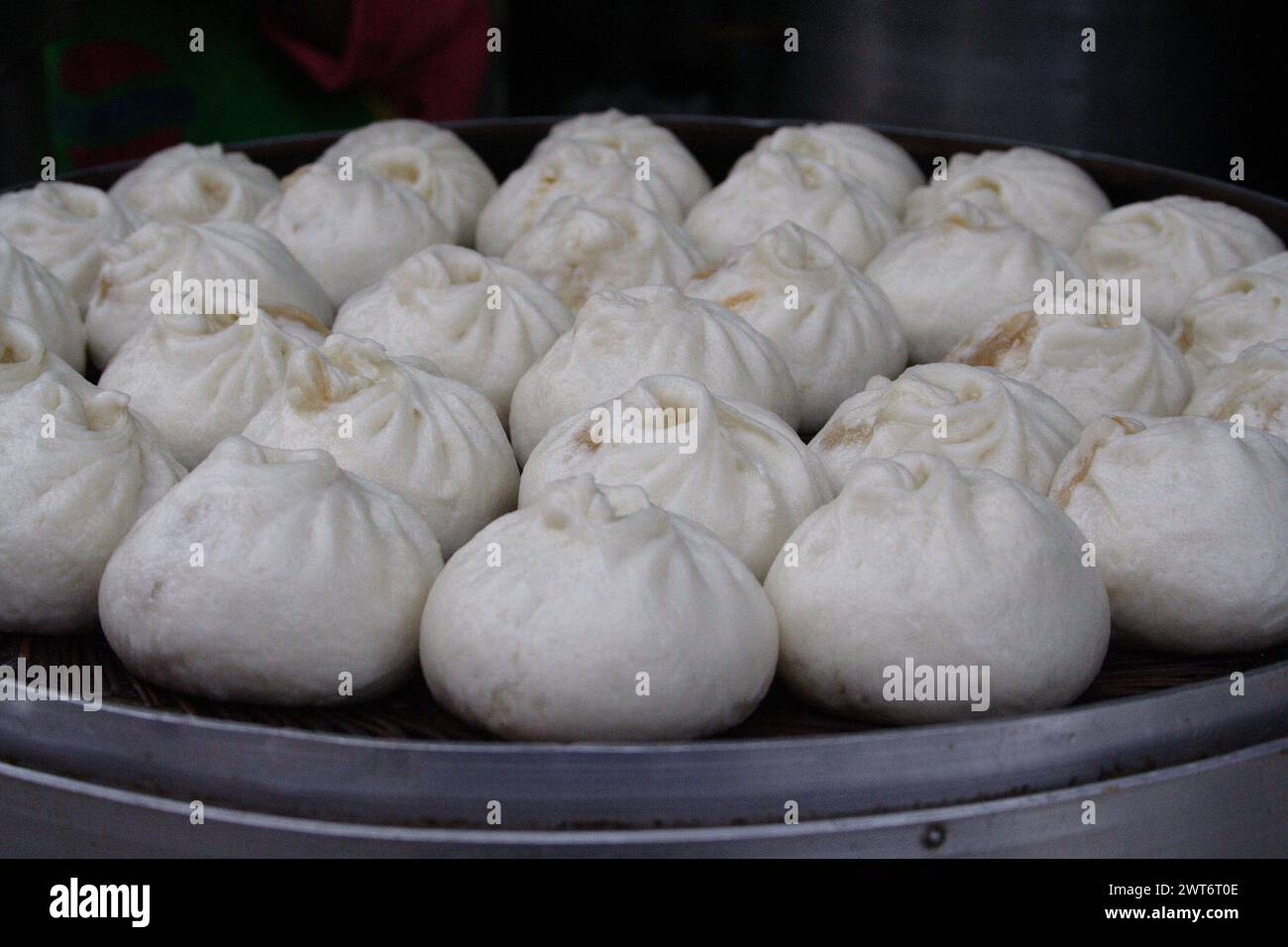 Chinesische Knödel, Provinz Shaanxi, China - warten darauf, gekocht zu werden Stockfoto