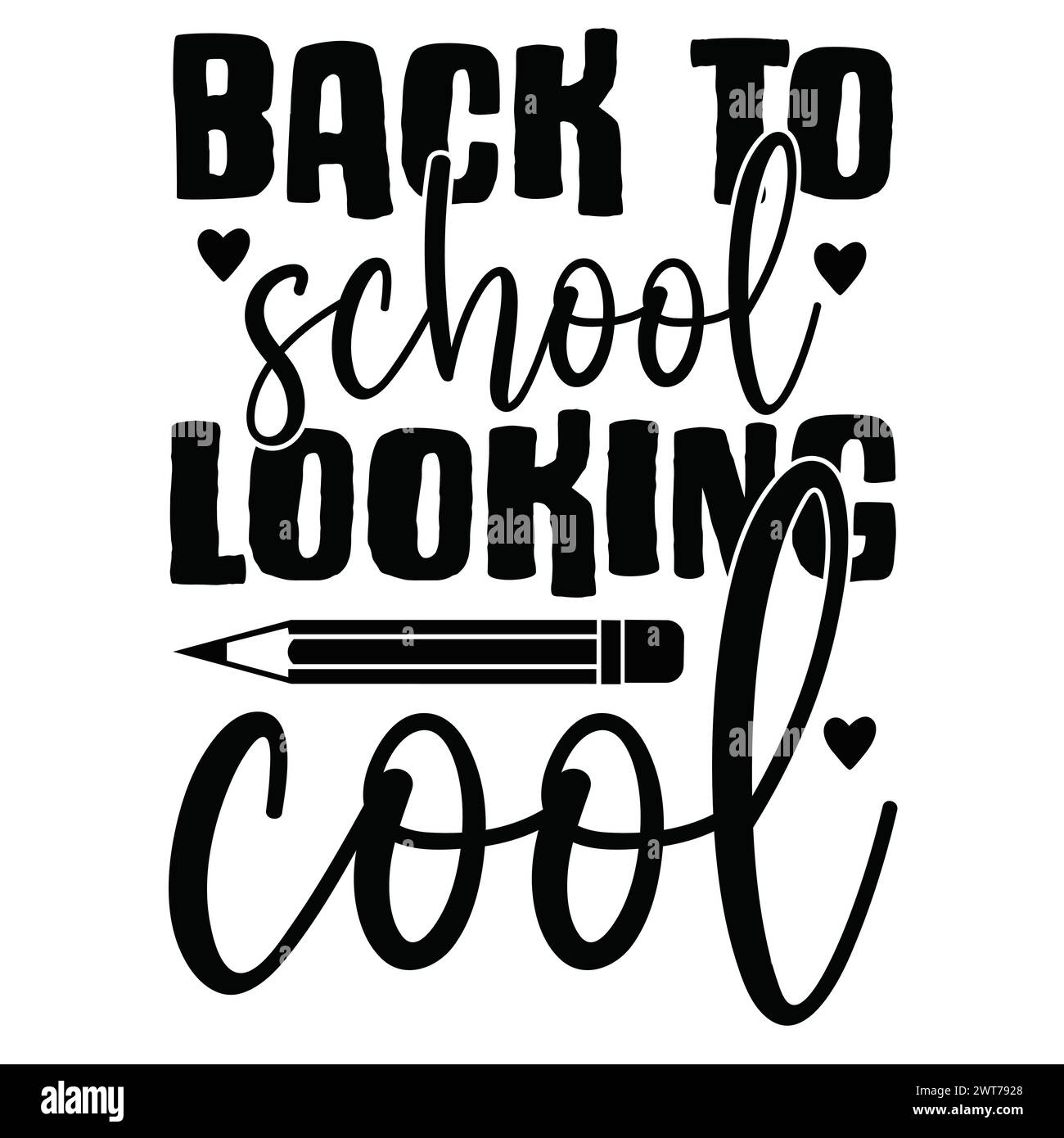 Back To School Hemdmuster, Typografie Design Für Hemd, Becher, Bügeleisen, Glas, Aufkleber, Hoodies, Kissen, Handyhüllen usw. Stock Vektor