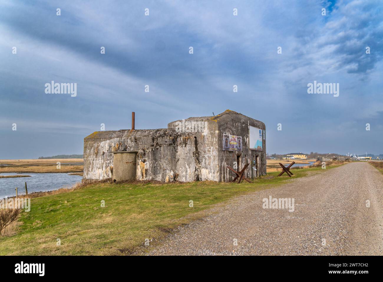 Museum in einem Bunker aus dem 2. weltkrieg in Oddesund in Dänemark Stockfoto