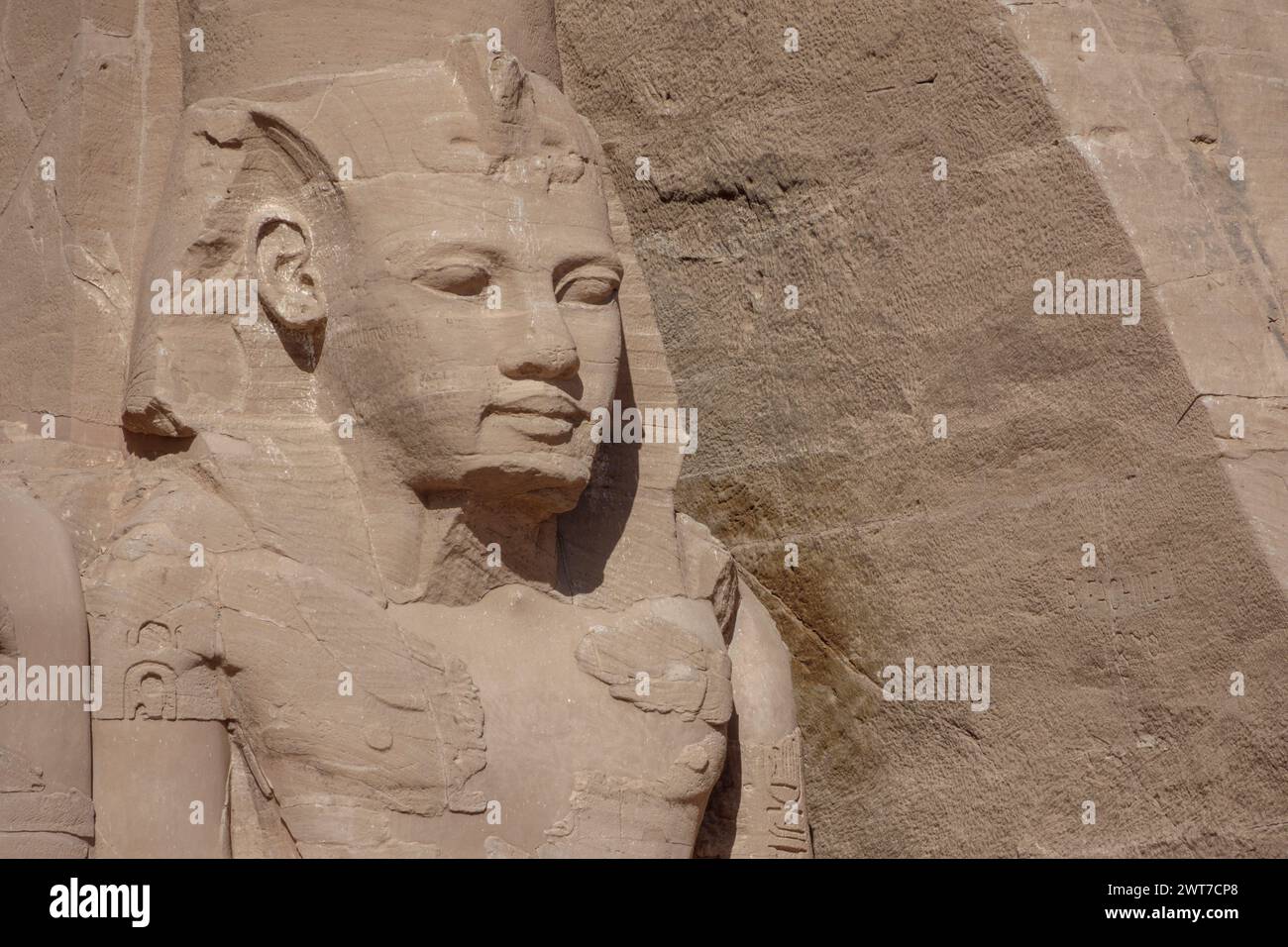 Die große Sonne Tempel von Abu Simbel erbaut von Ramses II, der UNESCO World Heritage Site, Nasser-See, südlich von Assuan, Oberägypten Stockfoto