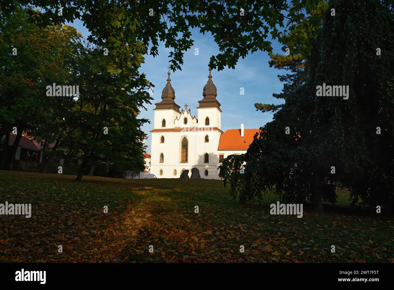 St. Basilika Procopius und Kloster, jüdische Stadt Trebic (UNESCO, die älteste mittelalterliche Siedlung der jüdischen Gemeinde in Mähren, Tschechische republik, Europ Stockfoto