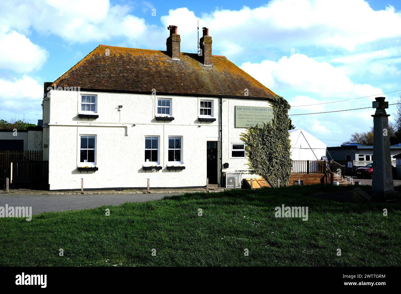 The King ethelbert Historical Public inn, reculver Village, East kent, uk märz 2024 Stockfoto