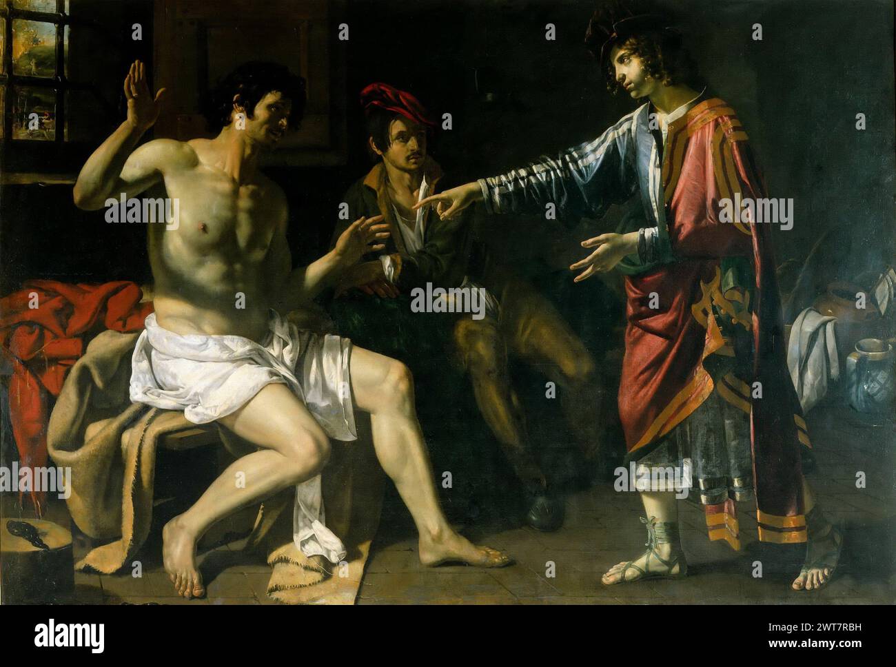 Claude Mellan – Joseph interpretiert die Träume 1624–27. 168 x 241 Stockfoto