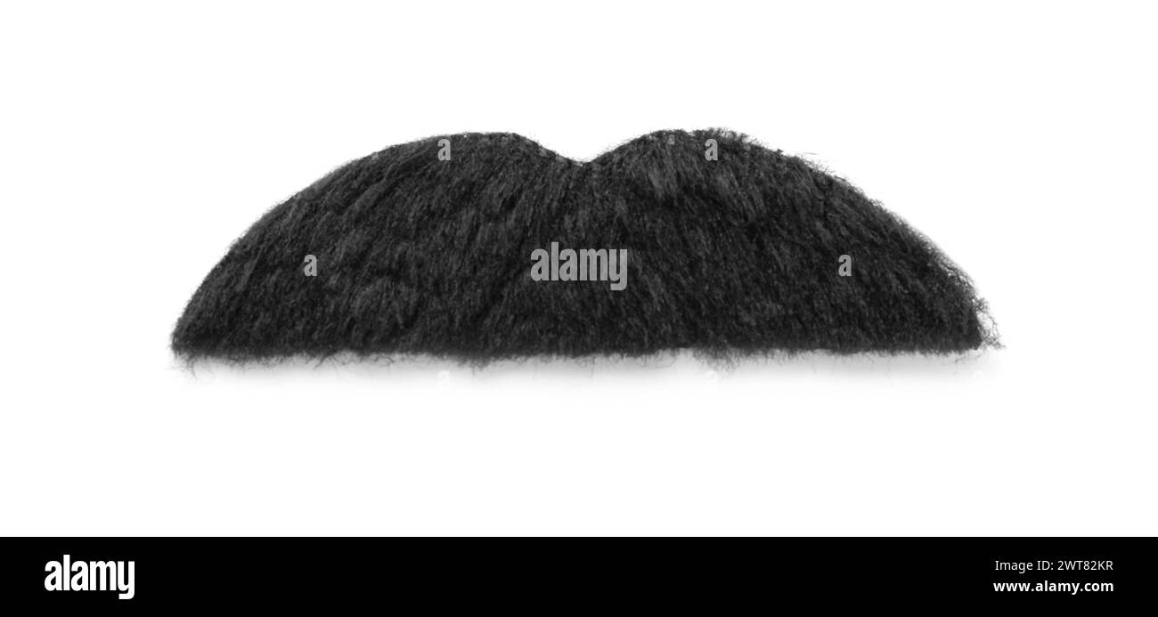 Ein lustiger, gefälschter Schnurrbart isoliert auf weiß, von oben Stockfoto