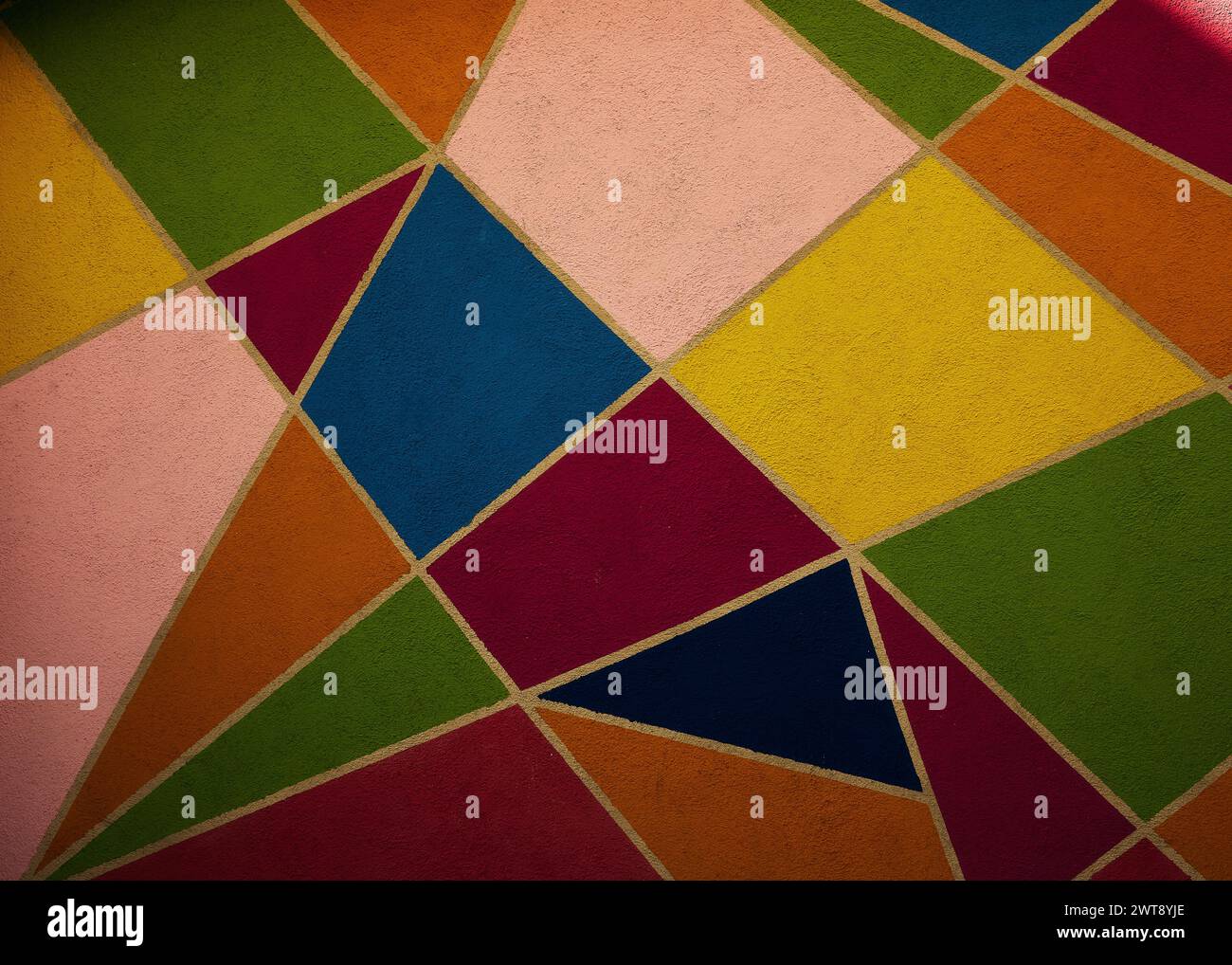 Musterstruktur von Figuren in verschiedenen Formen und Farben für den Hintergrund Stockfoto