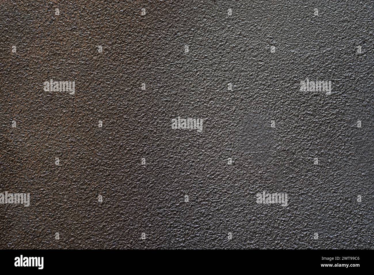 Oberflächenstruktur im Hintergrund aus schwarzem Gusseisen Stockfoto