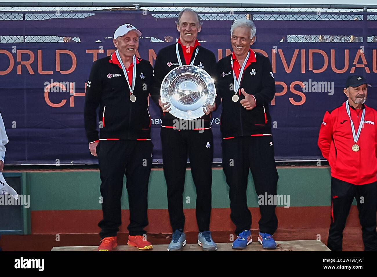 Manavgat, Antalya, Türkei. März 2024. Z. B. Chris Burr (CAN), Tim Griffin (CAN) Captain, Joe Forrayi (CAN) während der Weltmeisterschaft 2024 im Team- und Einzelhandel 65-85 (Credit Image: © Mathias Schulz/ZUMA Press Wire) NUR ZUR REDAKTIONELLEN VERWENDUNG! Nicht für kommerzielle ZWECKE! Stockfoto