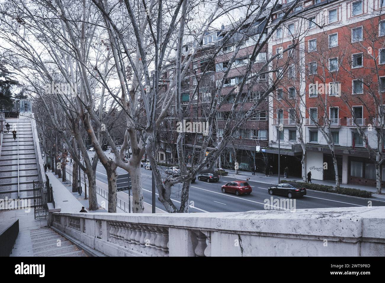 Madrid, Straßen, Spanien, Europa, sonniger Tag, Feder Stockfoto