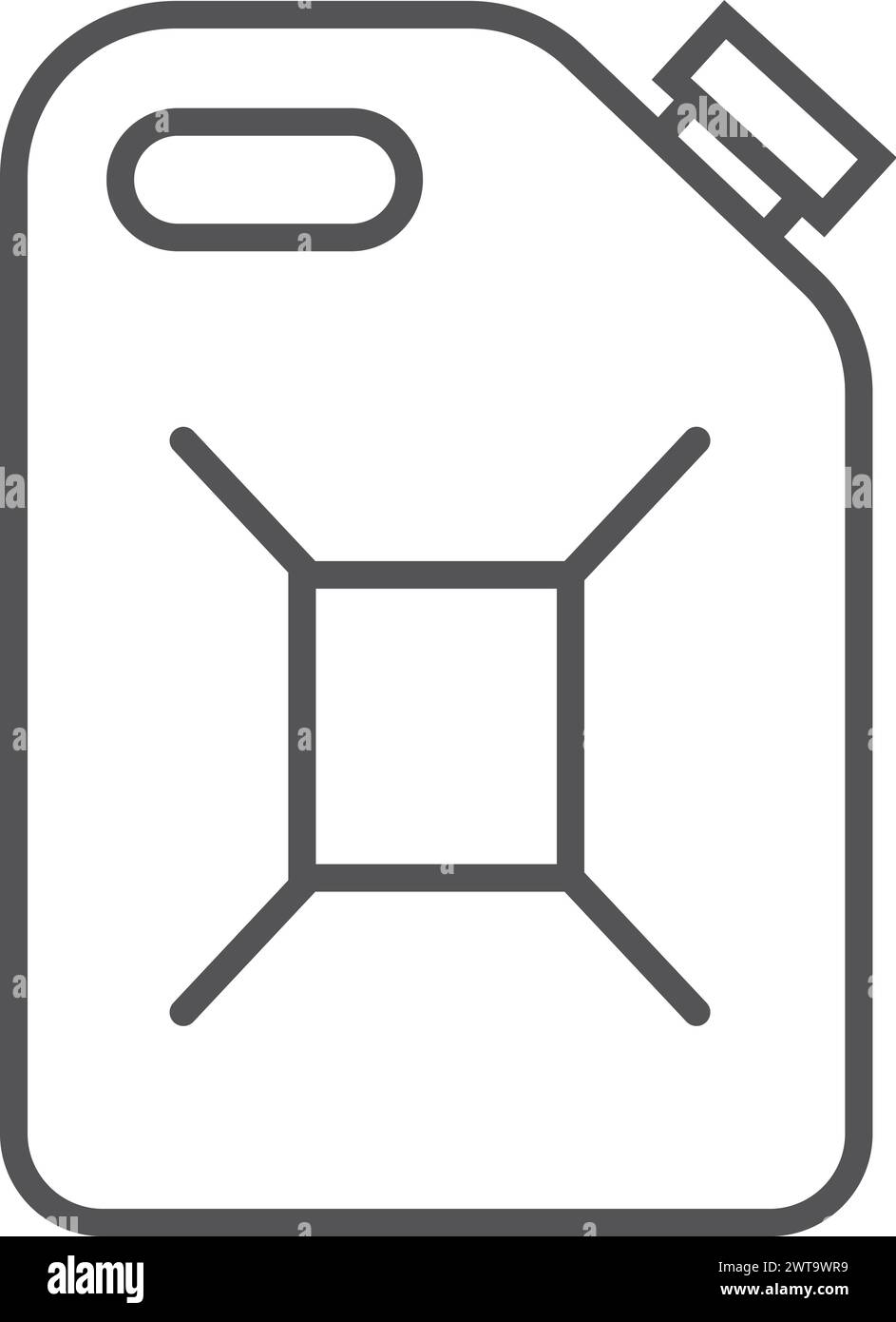 Lineares Symbol Kraftstoffbehälter. Symbol für Benzinbehälter Stock Vektor