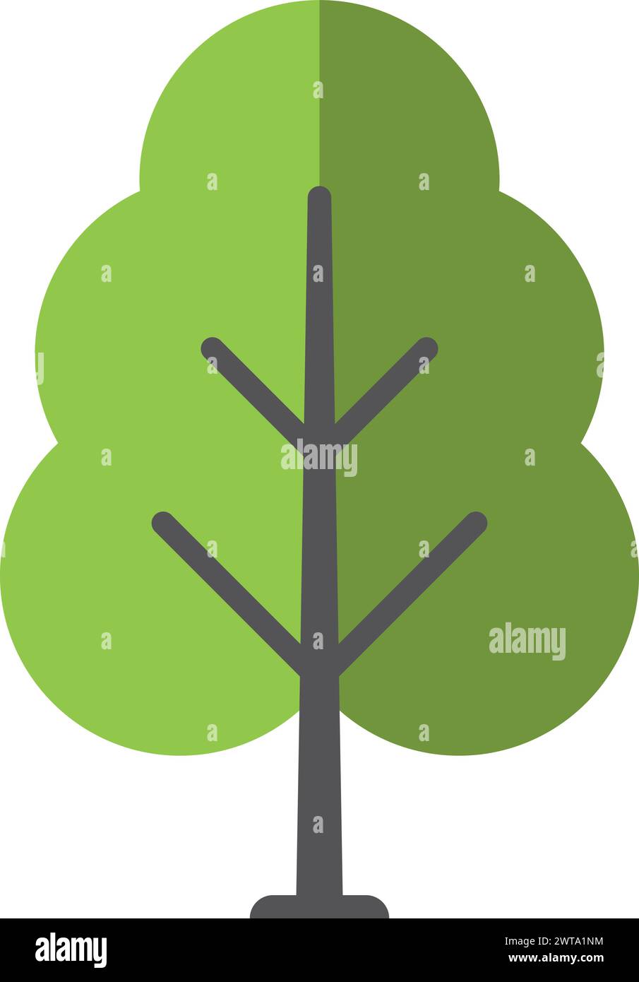 Symbol „Wald“. Grünes Baumsymbol. Park- oder Gartenpflanze Stock Vektor