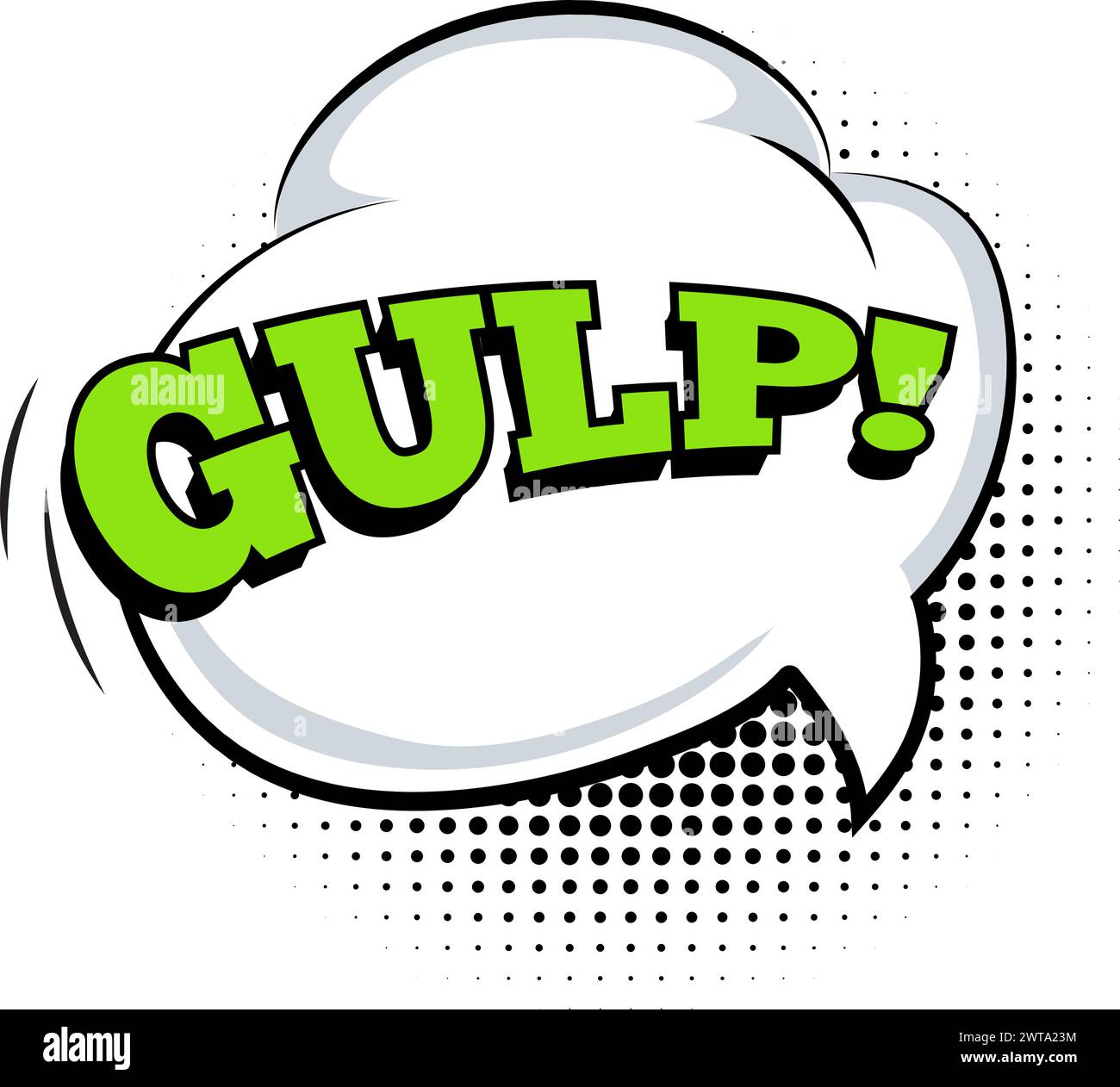 Lustiger Comic-Reaktionsticker im Pop-Art-Stil Stock Vektor