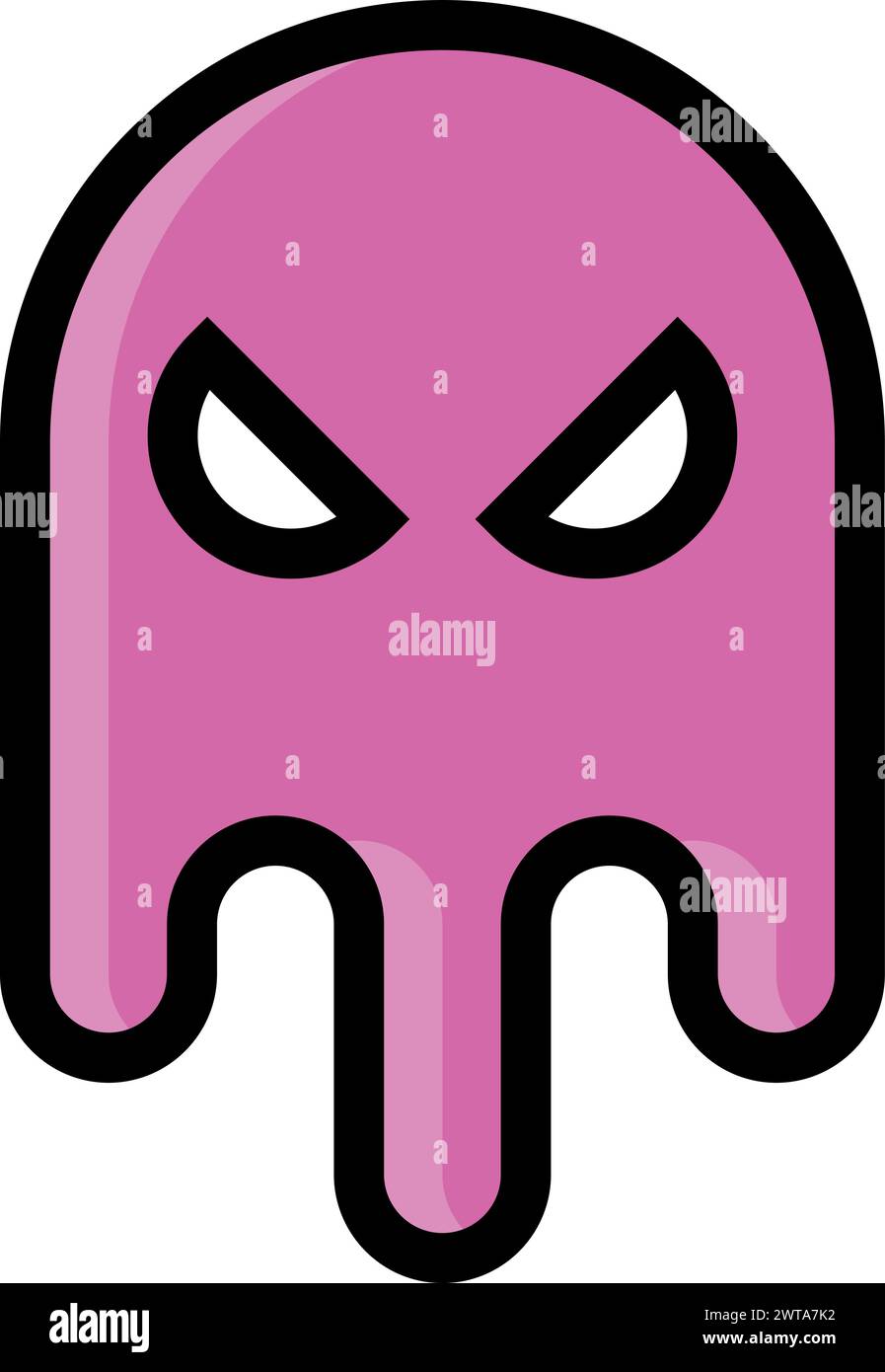 Evil Ghost Logo. Symbol für lustige Farben Stock Vektor