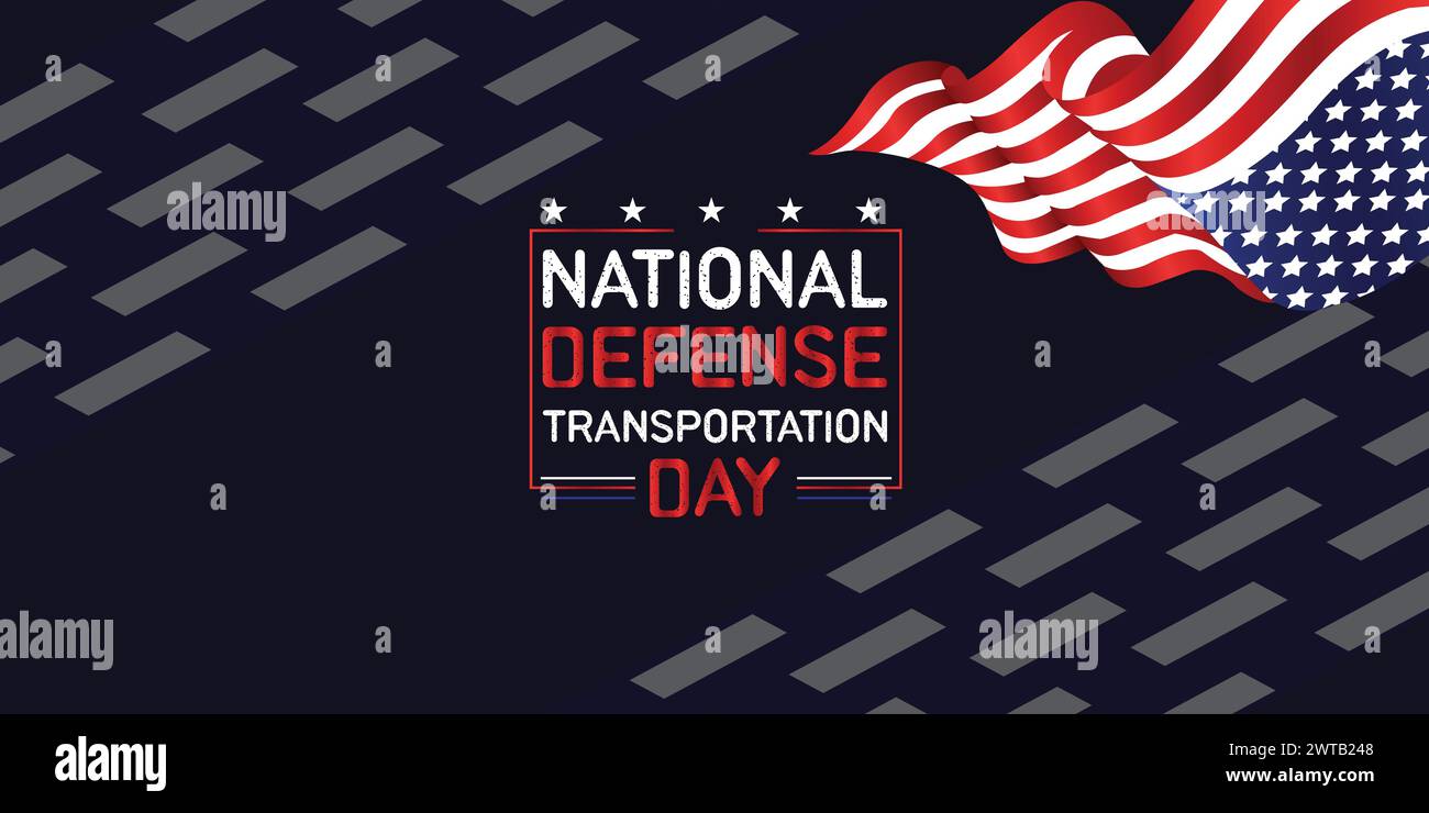 Sie können Hintergrundbilder und Hintergründe des National Defense Transportation Day auf Ihr Smartphone, Tablet oder Ihren Computer herunterladen Stock Vektor