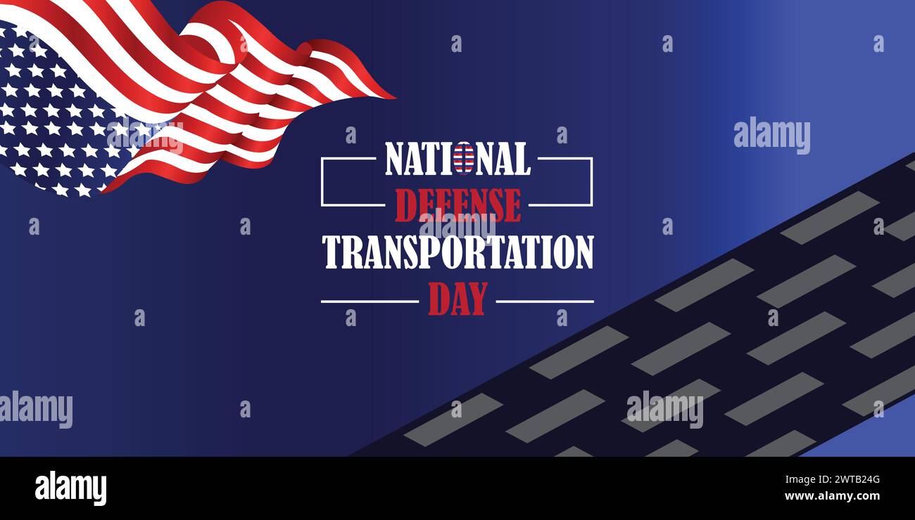 Sie können Hintergrundbilder und Hintergründe des National Defense Transportation Day auf Ihr Smartphone, Tablet oder Ihren Computer herunterladen Stock Vektor