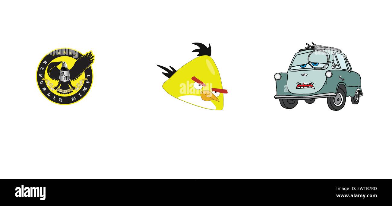 BBM, Autoherr Z, ANGER BIRD. Top-Vektor-Logo-Kollektion. Stock Vektor