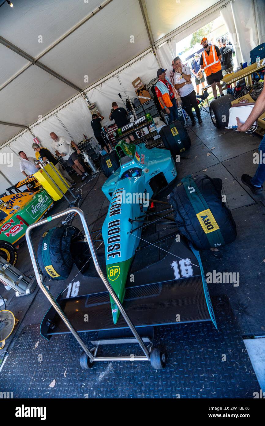 Adelaide, Australien. 17. März 2024. Der Leyton House Formel-1-Wagen, den Valtteri Bottas am Sonntag beim Repco Adelaide Motorsport Festival 2024 steuern sollte. Quelle: James Forrester/Alamy Live News Stockfoto