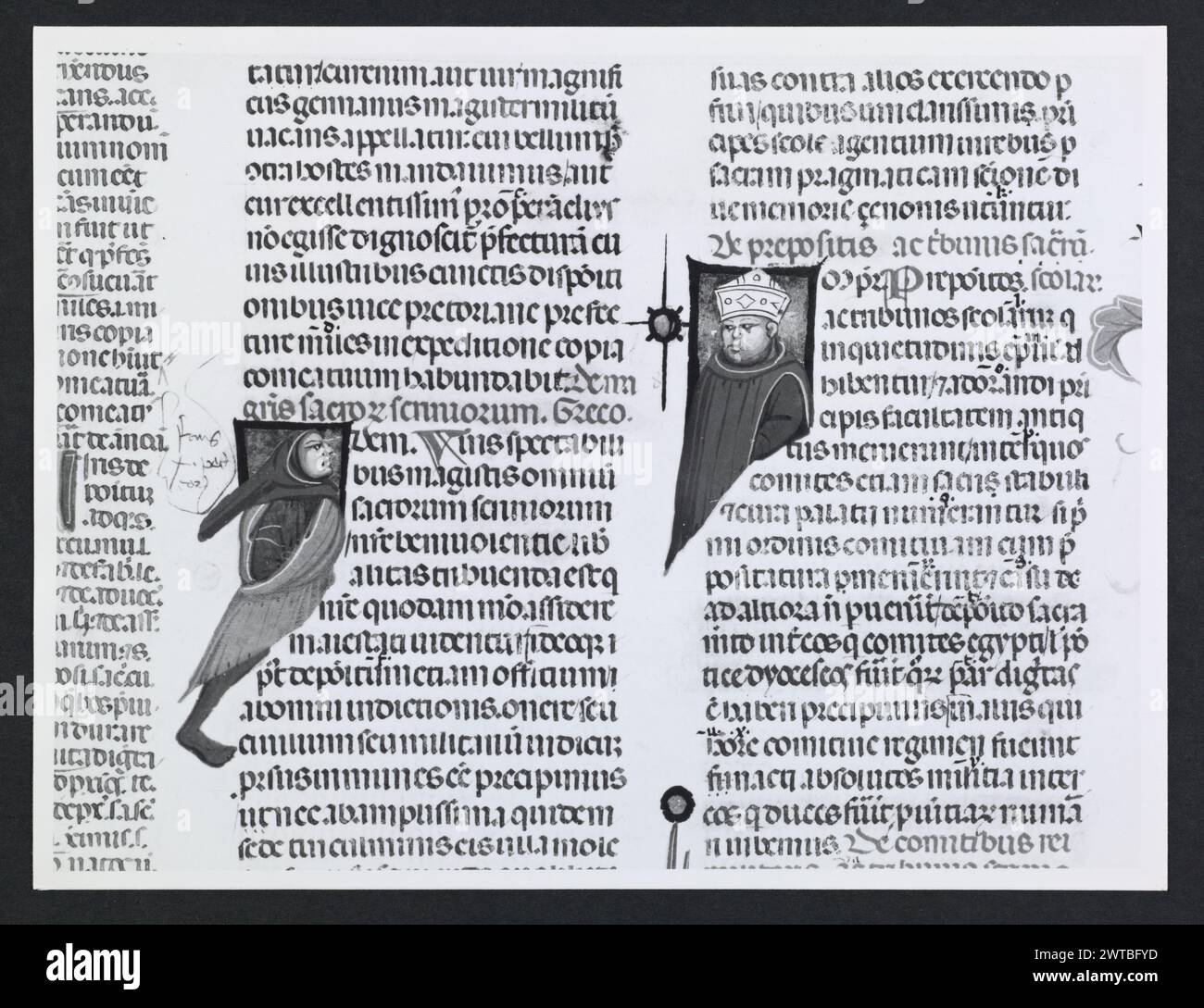 Emilia-Romagna Forli Cesena Biblioteca Comunale21. Hutzel, Max. 1960-1990 .. Mittelalter: Manuskripte: 1) Laurentius Rusius: 'De cura equorum' (15. Jahrhundert) BCM S.XXVI.2 2) Paolo Veneto: 'Geschichte der Ursprünge der Welt durch Heinrich VII.' (14. Jahrhundert) BCM S.XI.5 3) S. Isidorus: Etymologien (Ende des 8. bis Anfang des 9. Jahrhunderts) BCM S.XXI.5 4) Evangeliumsbuch (Evangeliario), Griechisch (10. Jahrhundert) BCM D.XXVII.4 5) Pentateuch, Propheten und Hagiographien, Hebräisch (1348) BCM S.XXIX.1 6) Somnium Scipionis, Sonstiges. (14.-15. Jahrhundert) BCM S.XII.6 7) Boethius: "De Consolatione Philosophie" (14. Jahrhundert) v. Chr Stockfoto