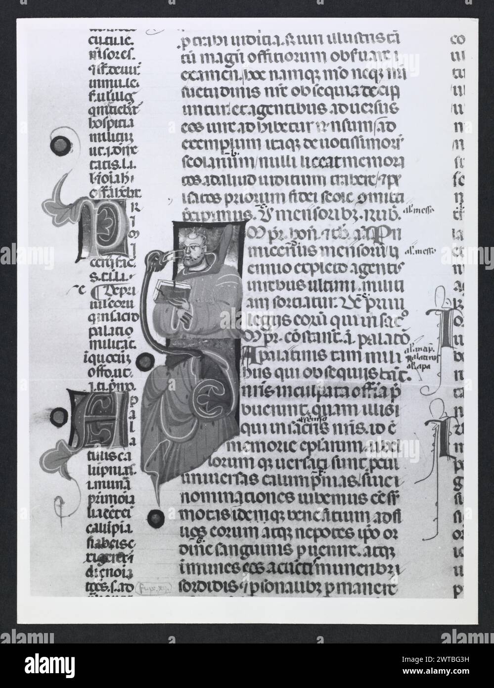 Emilia-Romagna Forli Cesena Biblioteca Comunale15. Hutzel, Max. 1960-1990 .. Mittelalter: Manuskripte: 1) Laurentius Rusius: 'De cura equorum' (15. Jahrhundert) BCM S.XXVI.2 2) Paolo Veneto: 'Geschichte der Ursprünge der Welt durch Heinrich VII.' (14. Jahrhundert) BCM S.XI.5 3) S. Isidorus: Etymologien (Ende des 8. bis Anfang des 9. Jahrhunderts) BCM S.XXI.5 4) Evangeliumsbuch (Evangeliario), Griechisch (10. Jahrhundert) BCM D.XXVII.4 5) Pentateuch, Propheten und Hagiographien, Hebräisch (1348) BCM S.XXIX.1 6) Somnium Scipionis, Sonstiges. (14.-15. Jahrhundert) BCM S.XII.6 7) Boethius: "De Consolatione Philosophie" (14. Jahrhundert) v. Chr Stockfoto