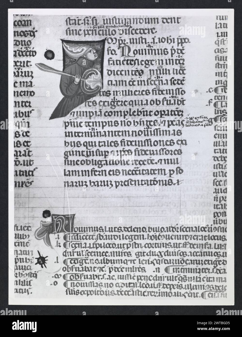 Emilia-Romagna Forli Cesena Biblioteca Comunale48. Hutzel, Max. 1960-1990 .. Mittelalter: Manuskripte: 1) Laurentius Rusius: 'De cura equorum' (15. Jahrhundert) BCM S.XXVI.2 2) Paolo Veneto: 'Geschichte der Ursprünge der Welt durch Heinrich VII.' (14. Jahrhundert) BCM S.XI.5 3) S. Isidorus: Etymologien (Ende des 8. bis Anfang des 9. Jahrhunderts) BCM S.XXI.5 4) Evangeliumsbuch (Evangeliario), Griechisch (10. Jahrhundert) BCM D.XXVII.4 5) Pentateuch, Propheten und Hagiographien, Hebräisch (1348) BCM S.XXIX.1 6) Somnium Scipionis, Sonstiges. (14.-15. Jahrhundert) BCM S.XII.6 7) Boethius: "De Consolatione Philosophie" (14. Jahrhundert) v. Chr Stockfoto