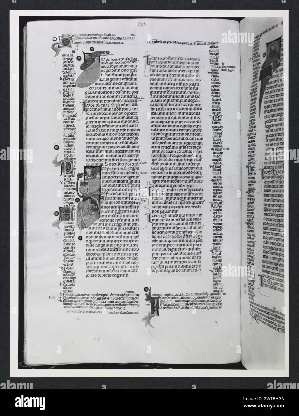 Emilia-Romagna Forli Cesena Biblioteca Comunale13. Hutzel, Max. 1960-1990 .. Mittelalter: Manuskripte: 1) Laurentius Rusius: 'De cura equorum' (15. Jahrhundert) BCM S.XXVI.2 2) Paolo Veneto: 'Geschichte der Ursprünge der Welt durch Heinrich VII.' (14. Jahrhundert) BCM S.XI.5 3) S. Isidorus: Etymologien (Ende des 8. bis Anfang des 9. Jahrhunderts) BCM S.XXI.5 4) Evangeliumsbuch (Evangeliario), Griechisch (10. Jahrhundert) BCM D.XXVII.4 5) Pentateuch, Propheten und Hagiographien, Hebräisch (1348) BCM S.XXIX.1 6) Somnium Scipionis, Sonstiges. (14.-15. Jahrhundert) BCM S.XII.6 7) Boethius: "De Consolatione Philosophie" (14. Jahrhundert) v. Chr Stockfoto