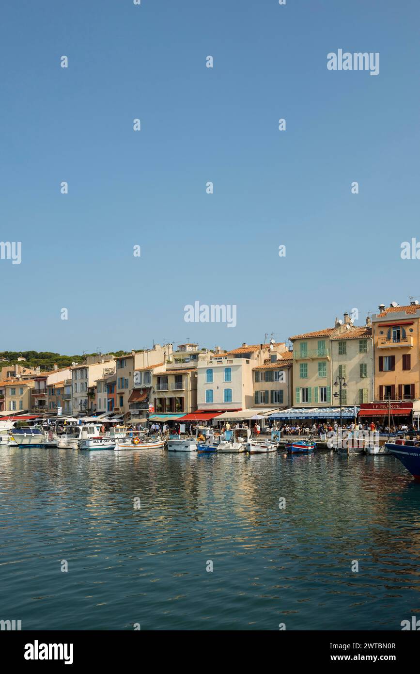 Hafen, Cassis, Bouches-du-Rhone, Provence-Alpes-Cote d'Azur, Südfrankreich, Frankreich Stockfoto