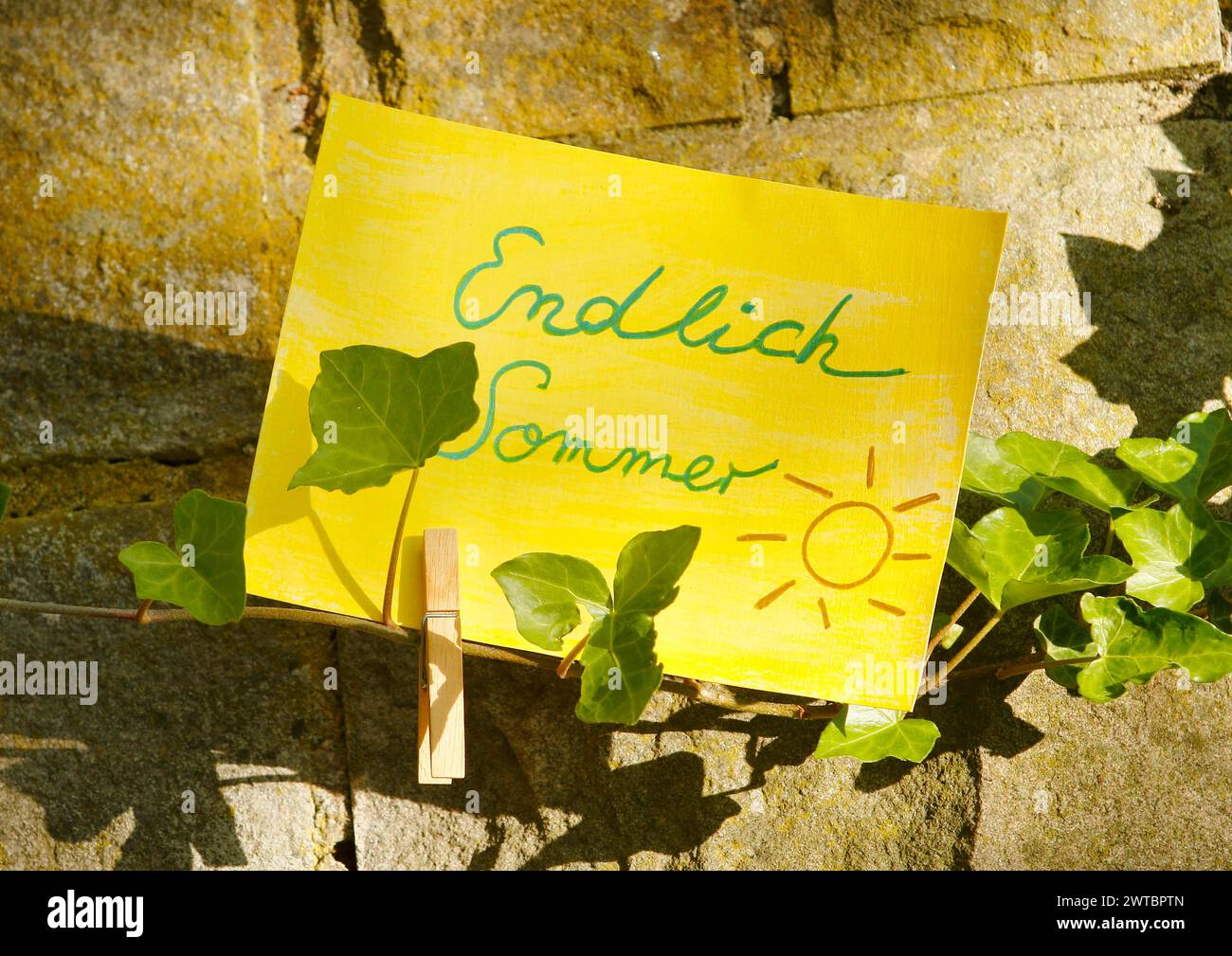 Karte Endlich Sommer, Nordrhein-Westfalen, Deutschland Stockfoto