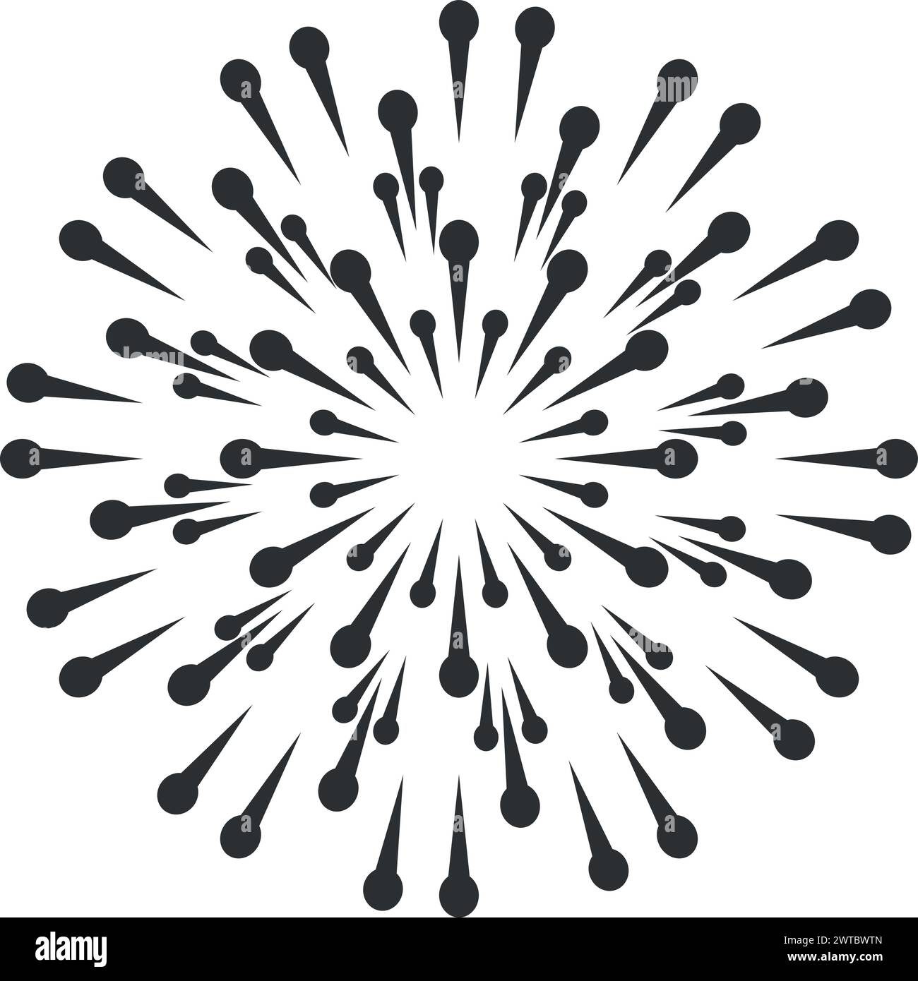 Party-Feuerwerk. Traditionelle Feiertagsfeier Show-Ikone Stock Vektor