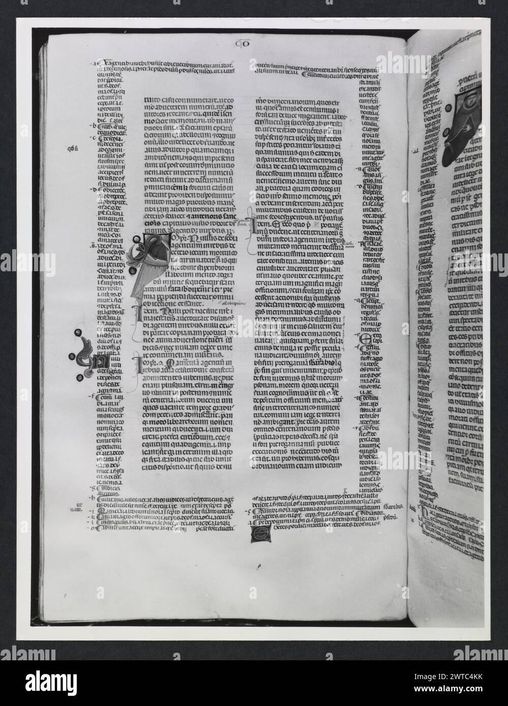 Emilia-Romagna Forli Cesena Biblioteca Comunale18. Hutzel, Max. 1960-1990 .. Mittelalter: Manuskripte: 1) Laurentius Rusius: 'De cura equorum' (15. Jahrhundert) BCM S.XXVI.2 2) Paolo Veneto: 'Geschichte der Ursprünge der Welt durch Heinrich VII.' (14. Jahrhundert) BCM S.XI.5 3) S. Isidorus: Etymologien (Ende des 8. bis Anfang des 9. Jahrhunderts) BCM S.XXI.5 4) Evangeliumsbuch (Evangeliario), Griechisch (10. Jahrhundert) BCM D.XXVII.4 5) Pentateuch, Propheten und Hagiographien, Hebräisch (1348) BCM S.XXIX.1 6) Somnium Scipionis, Sonstiges. (14.-15. Jahrhundert) BCM S.XII.6 7) Boethius: "De Consolatione Philosophie" (14. Jahrhundert) v. Chr Stockfoto